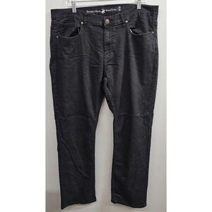 Beverly Hills Polo Club Jeans Mens 38x30 Black Dark Wash Denim Straight Leg Golf